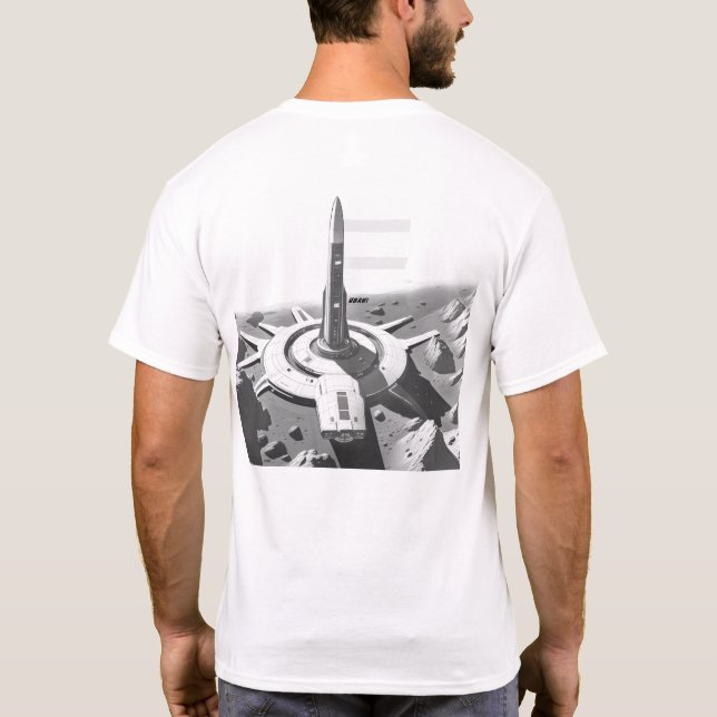 Camiseta de ciencia ficción que recorre el univers (Reverso)