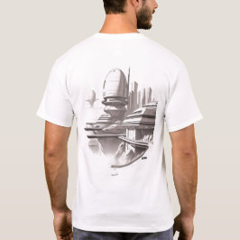 Camiseta de ciencia ficción que recorre el univers