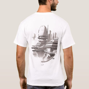 Camiseta de ciencia ficción que recorre el univers