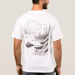 Camiseta de ciencia ficción que recorre el univers