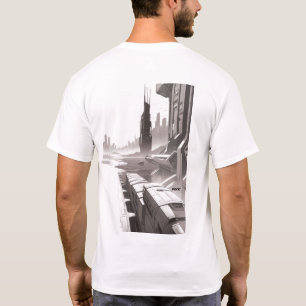 Camiseta de ciencia ficción que recorre el univers