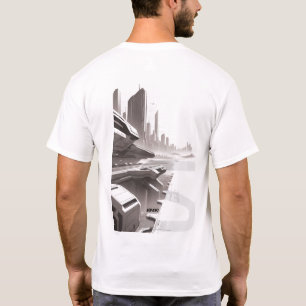 Camiseta de ciencia ficción que recorre el univers