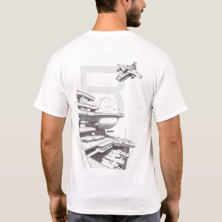 Camiseta de ciencia ficción que recorre el univers
