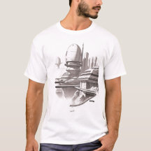 Camiseta de ciencia ficción que recorre el univers