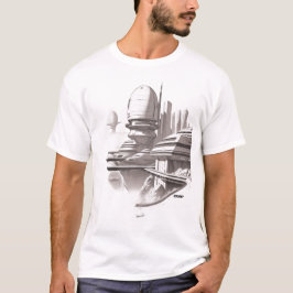 Camiseta de ciencia ficción que recorre el univers