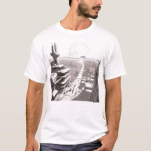 Camiseta de ciencia ficción que recorre el univers