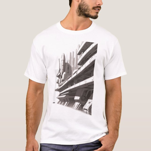 Camiseta de ciencia ficción que recorre el Univers (Anverso)