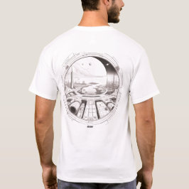Camiseta de ciencia ficción que recorre el univers