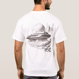 Camiseta de ciencia ficción que recorre el univers