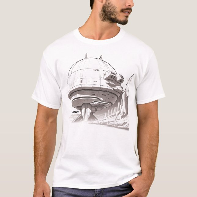Camiseta de ciencia ficción que recorre el Univers (Anverso)