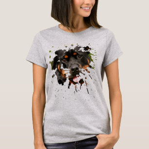 Camiseta de cierre de Rottweiler feliz