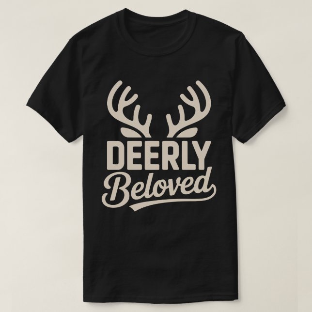 Camiseta De Ciervo Navideña Amada (Diseño del anverso)