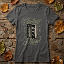 Camiseta de cinta de casete de música vintage retr