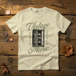 Camiseta de cinta de casete de música vintage retr