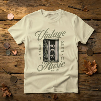 Camiseta de cinta de casete de música vintage retr