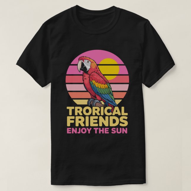 Camiseta de círculo Tropical Friends (Diseño del anverso)