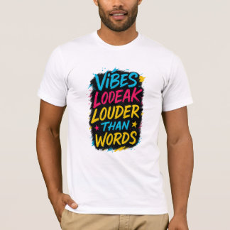 Camiseta de cita audaz y colorida