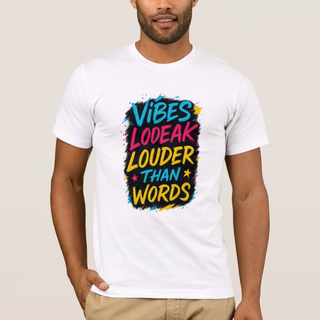 Camiseta de cita audaz y colorida (Anverso)