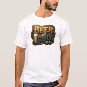 Camiseta de cita BEER AND CHILL con estilo