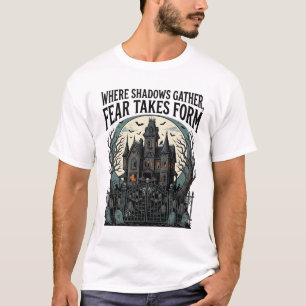 Camiseta de cita de casa embrujada vintage gótico 