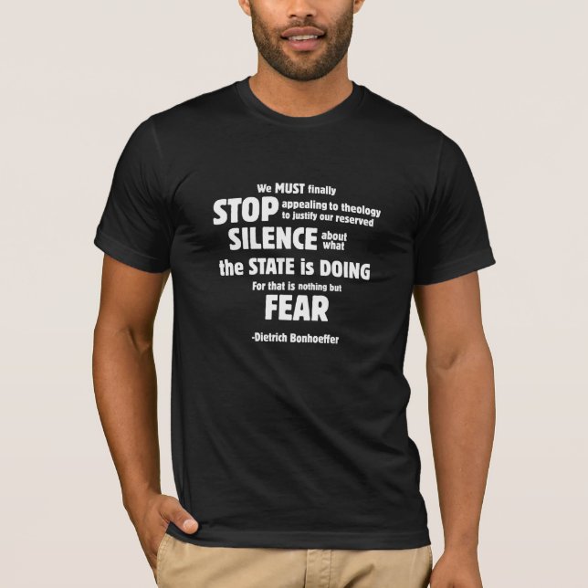 Camiseta de cita de Dietrich Bonhoeffer (Anverso)