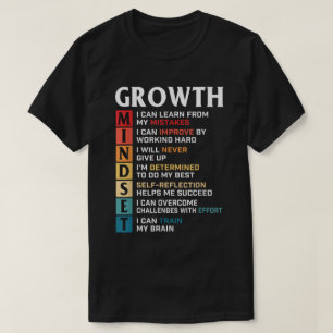 Camiseta de Cita de Mentalidad de Crecimiento Moti