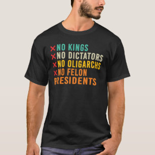 Camiseta de cita de protesta política sin reyes li