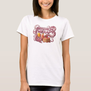 Camiseta de cita de TERAPIA DE BRUNCH Rojo Impacta