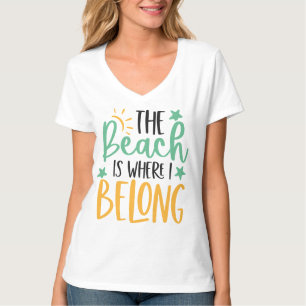 Camiseta de cita de vida en la playa