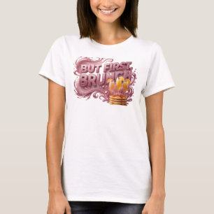 Camiseta de cita en rojo negrita PERO PRIMERO BRUN