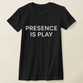 Camiseta de cita espiritual minimalista Presencia 