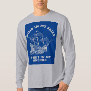 Camiseta de cita inspiradora náutica
