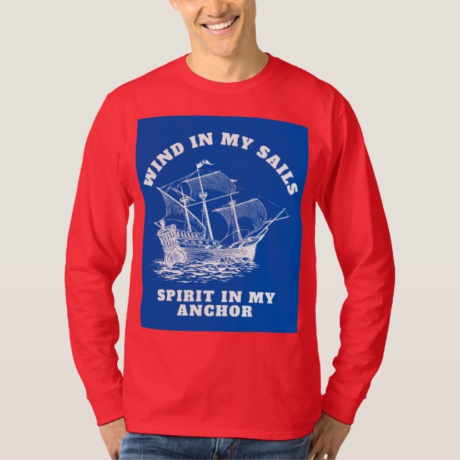 Camiseta de cita inspiradora náutica (Anverso)