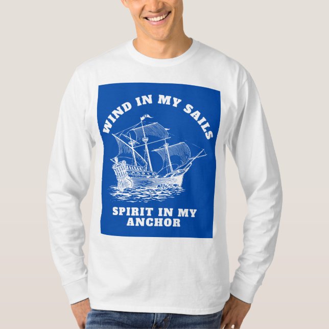 Camiseta de cita inspiradora náutica (Anverso)