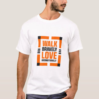 Camiseta de cita inspiradora para valientes y amor