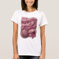 Camiseta de cita inspiradora rosa impactante
