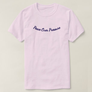 Camiseta de cita minimalista: Paz sobre presión
