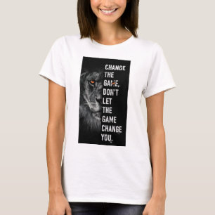 Camiseta de cita motivacional para cambiar el jueg