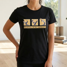 Camiseta de cita motivacional Pilates es mi terapi