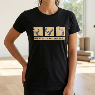 Camiseta de cita motivacional Pilates es mi terapi