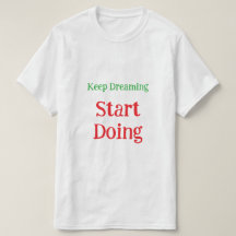 Camiseta de cita motivacional soñadora e inspirado
