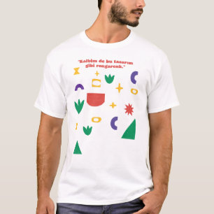 Camiseta de cita turca de formas abstractas colori