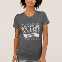 Camiseta de citas musicales para damas de estilo g