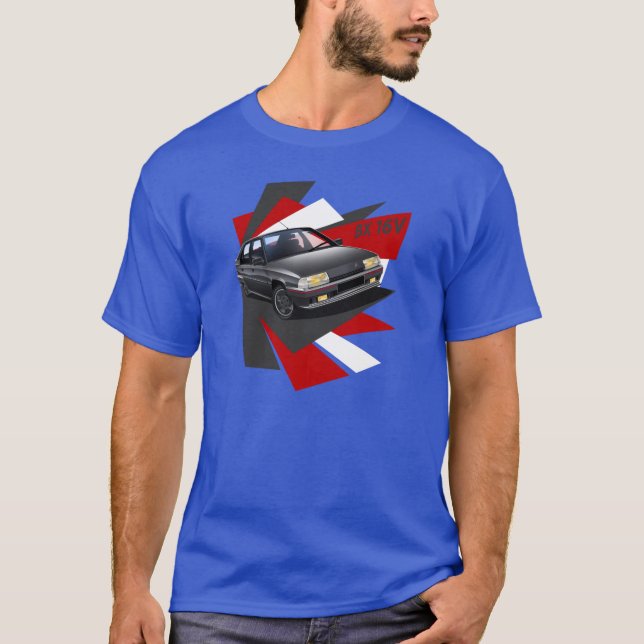 Camiseta de Citroen BX 16V (gris oscuro) (Anverso)