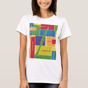 Camiseta de Clarinete Colorblocks para Damas