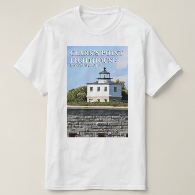 Camiseta de Clark's Point Lighthouse, Massachusett (Diseño del anverso)