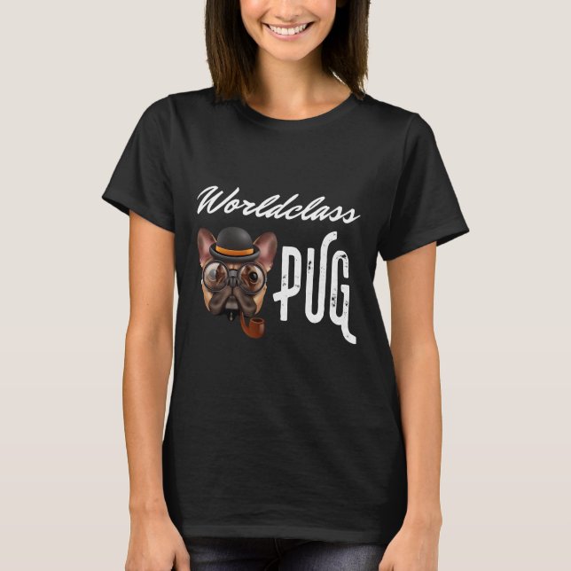 Camiseta de clase mundial Pug Classic 278 (Anverso)