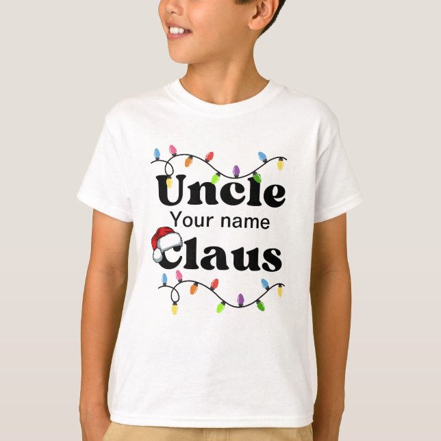 Camiseta de Claus, tío personalizado para niños (Anverso)