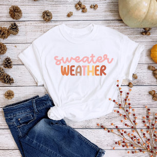Camiseta de clima de suéter boho minimalista