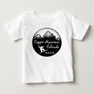 Camiseta de cobre de la snowboard del bebé de